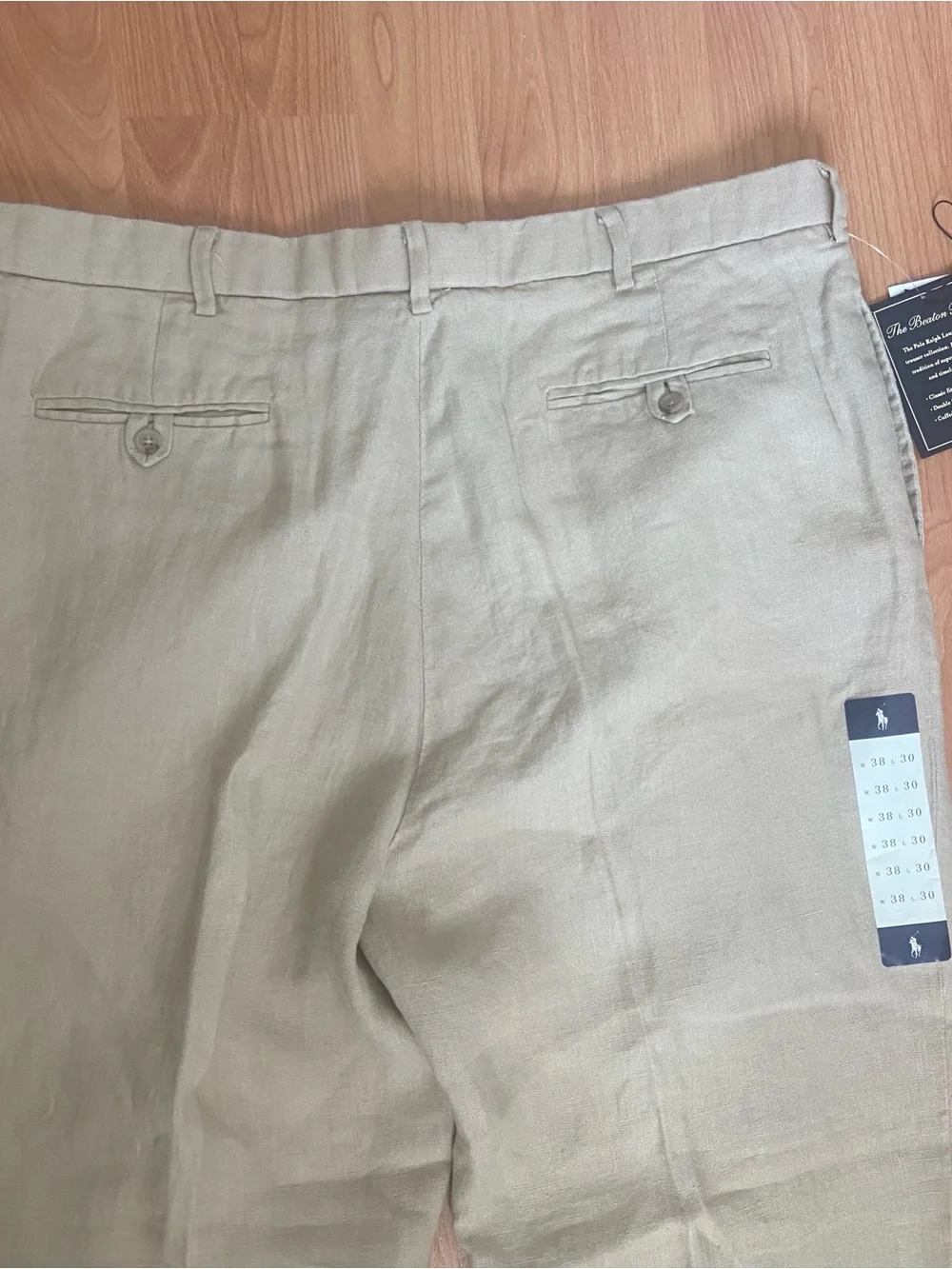 NWT Polo Ralph Lauren The Beaton Pant Preppy Costal Linen Pants Men’s 38/30